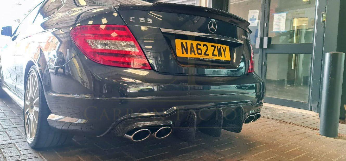 Carbon Fibre Big Fin Rear Diffuser for Mercedes Benz W204 C63 and C Class Facelift 12-14 - Carbon Factory