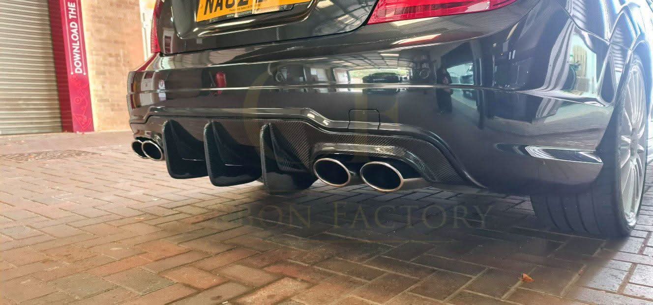 Carbon Fibre Big Fin Rear Diffuser for Mercedes Benz W204 C63 and C Class Facelift 12-14 - Carbon Factory