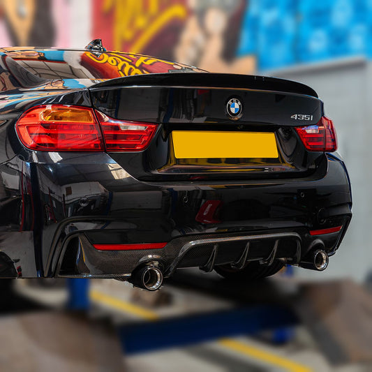 Carbon Fibre Rear Diffuser Dual Exhaust for BMW F32 F33 F36 4 Series 14-20 - Carbon Factory