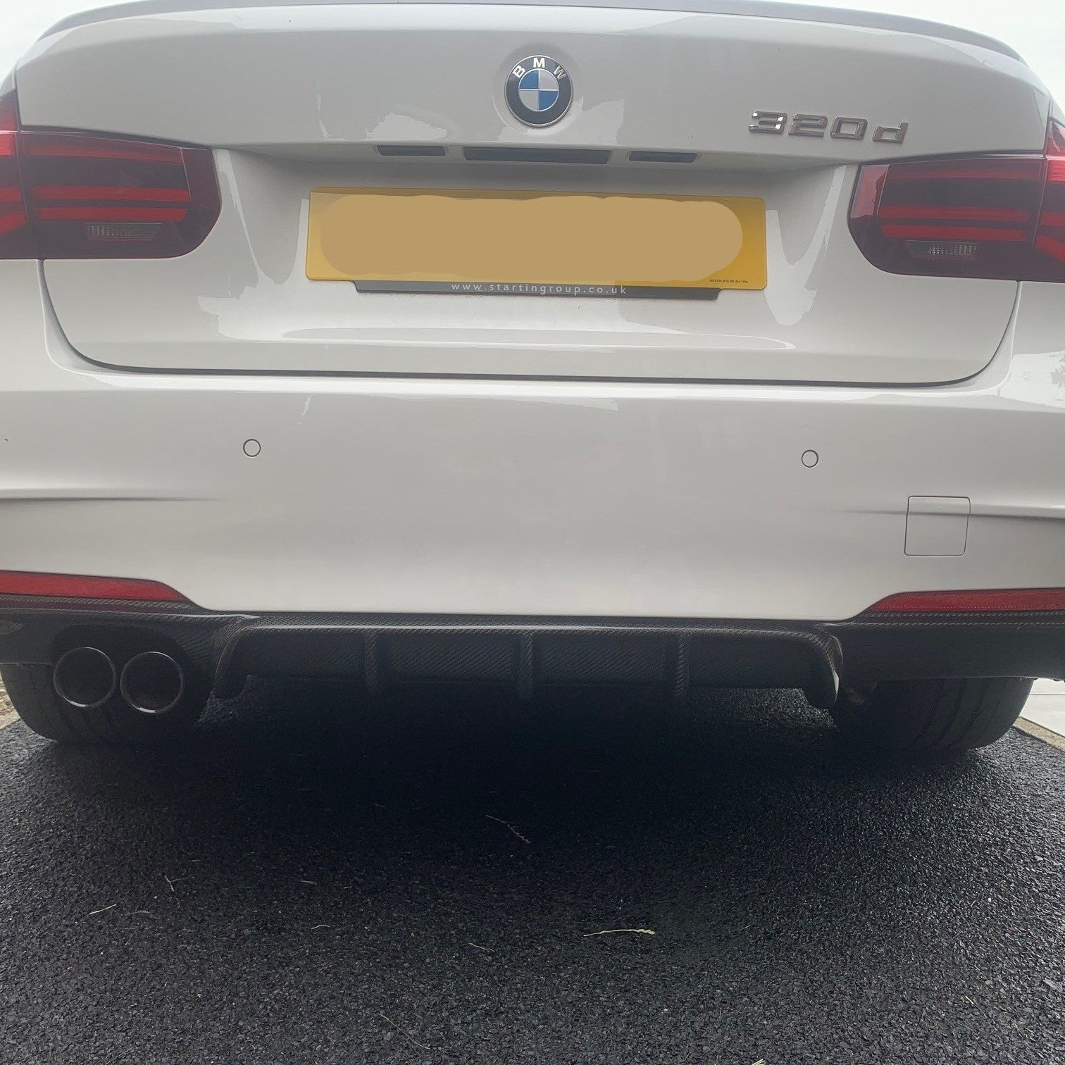Carbon Fibre Rear Diffuser Twin Exhaust for BMW F30 F31 3 Series 12-19 - Carbon Factory