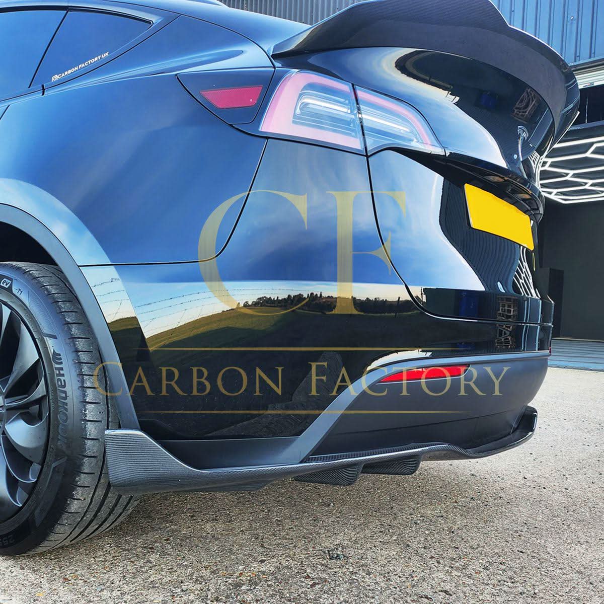 CS Style Carbon Fibre Rear Diffuser for Tesla Model Y 19-24 - Carbon Factory