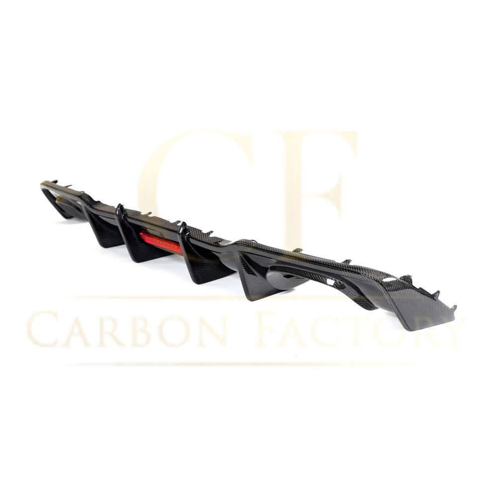 LED Carbon Fibre Rear Diffuser for Audi A3 S Line Hatchback S3 17-19 - Carbon Factory
