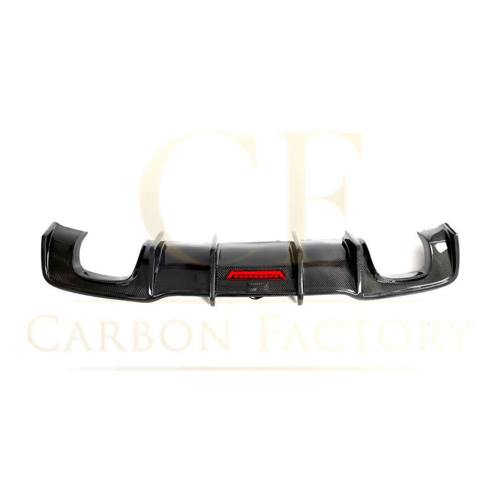 LED Carbon Fibre Rear Diffuser for Audi A3 S Line Hatchback S3 17-19 - Carbon Factory