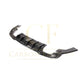 LED Carbon Fibre Rear Diffuser for Audi A3 S Line Saloon S3 17-19 - Carbon Factory