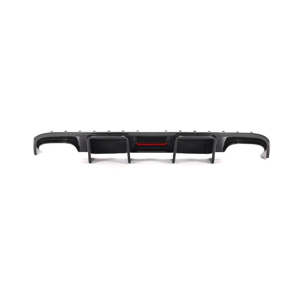 LED Style Carbon Fibre Rear Diffuser for Audi S4 A4 S Line B8 08-12 - Carbon Factory