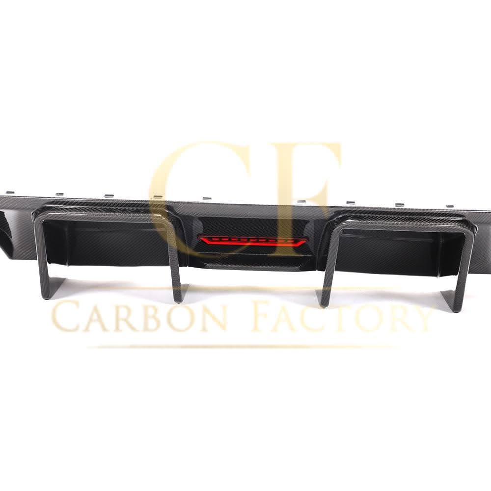 LED Style Carbon Fibre Rear Diffuser for Audi S4 A4 S Line B8 08-12 - Carbon Factory