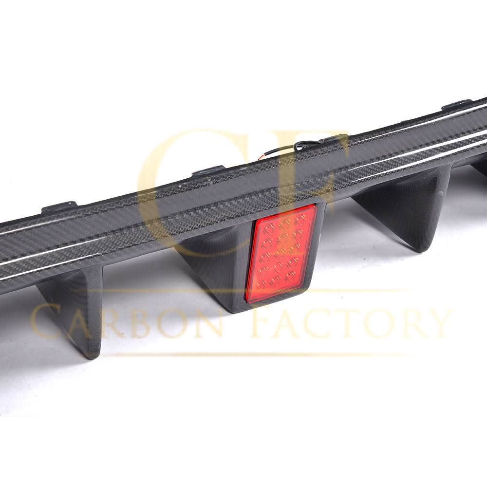 LED Style Carbon Fibre Rear Diffuser for Mercedes W213 E Class Saloon 16-18 - Carbon Factory