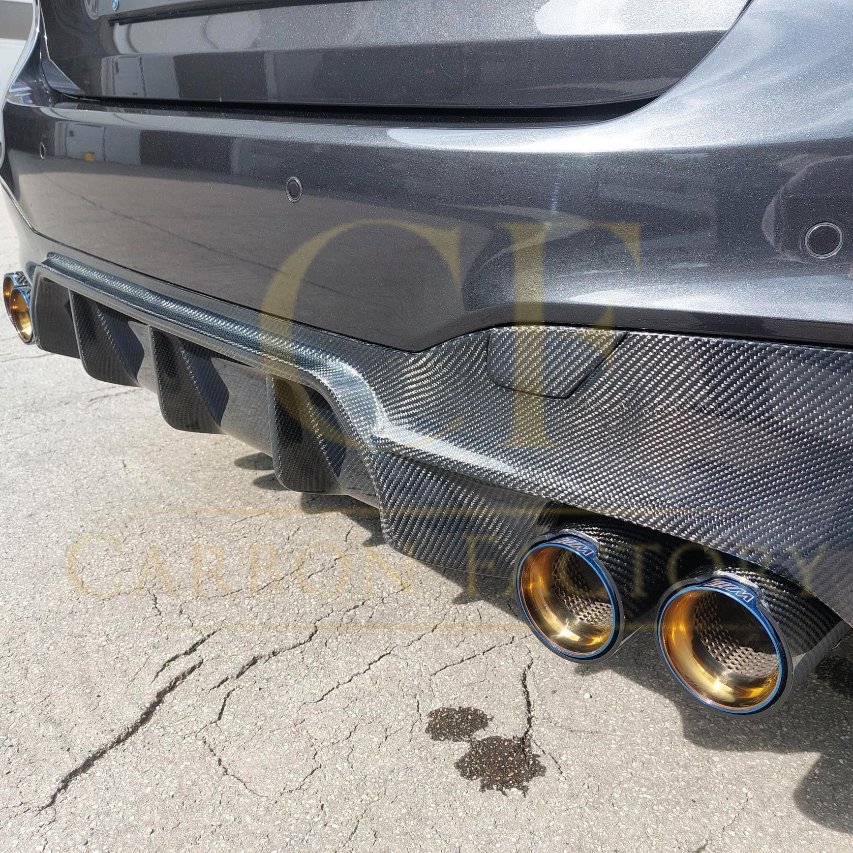 M5 Style Carbon Fibre Rear Diffuser for BMW G30 G31 5 Series M Sport 17-23 - Carbon Factory
