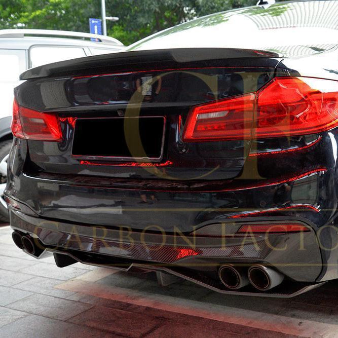 MP Style Carbon Fibre Rear Diffuser 2 Pieces for BMW G30 G31 5 Series M Sport 17-23 - Carbon Factory