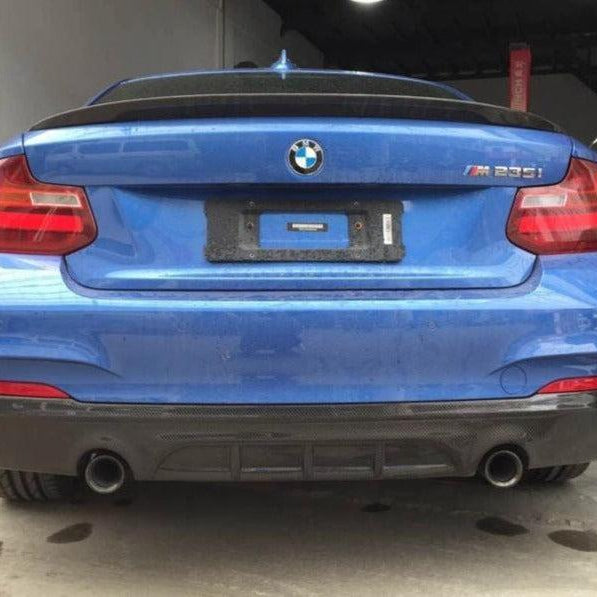MP Style Carbon Fibre Rear Diffuser for BMW F22 2 Series M Sport 14-21 - Carbon Factory