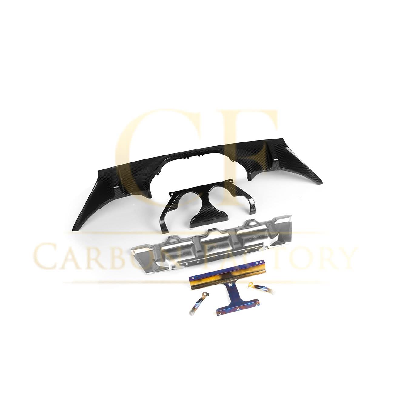 MP Style Pre-Preg Carbon Fibre Diffuser with Titanium Bracket for BMW G87 M2 23-Present - Carbon Factory