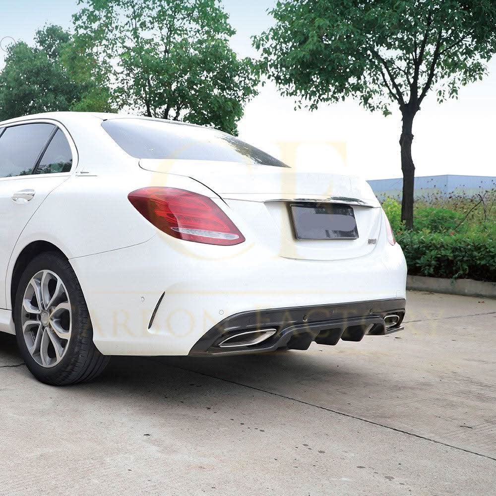 OEM Style Carbon Fibre Rear Diffuser for Mercedes W205 C43 & C Class Saloon 15-19 - Carbon Factory