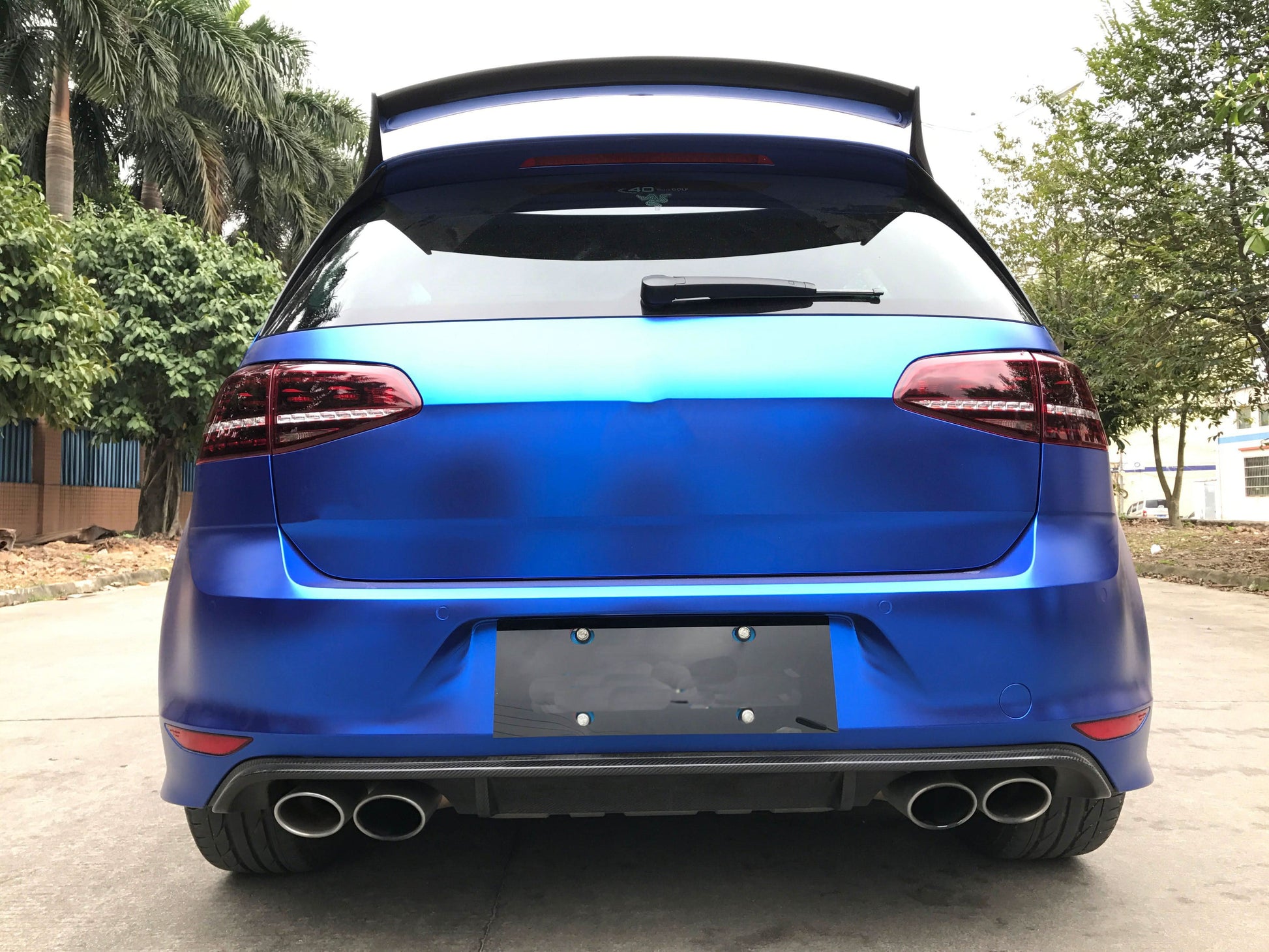 OEM Style Carbon Fibre Rear Diffuser for VW Golf MK7 R 14-17 - Carbon Factory