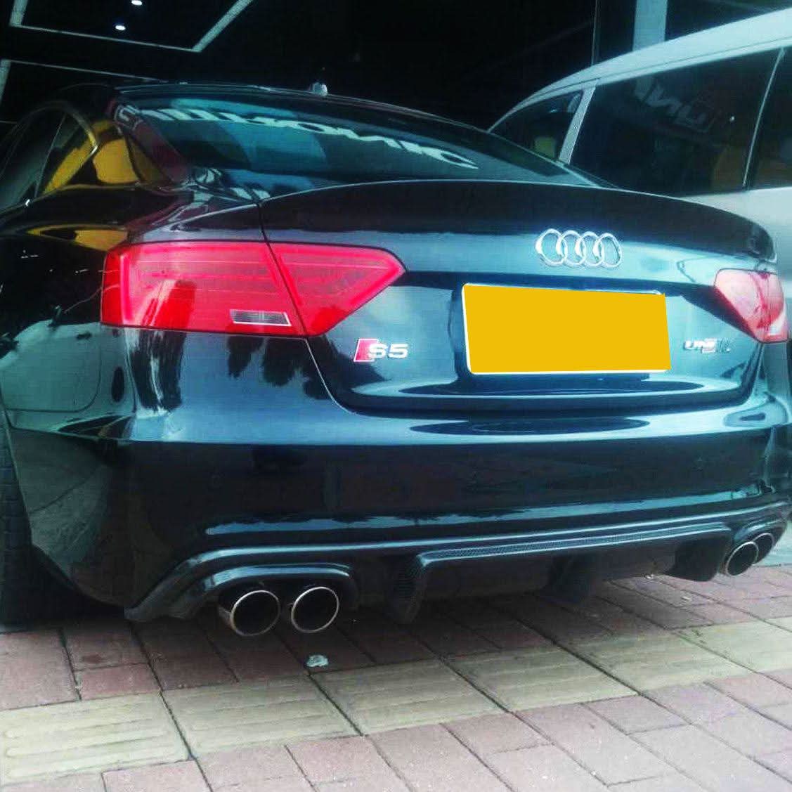 RS Style Carbon Fibre Rear Diffuser for Audi B8.5 S5 & A5 S Line 11-16 - Carbon Factory