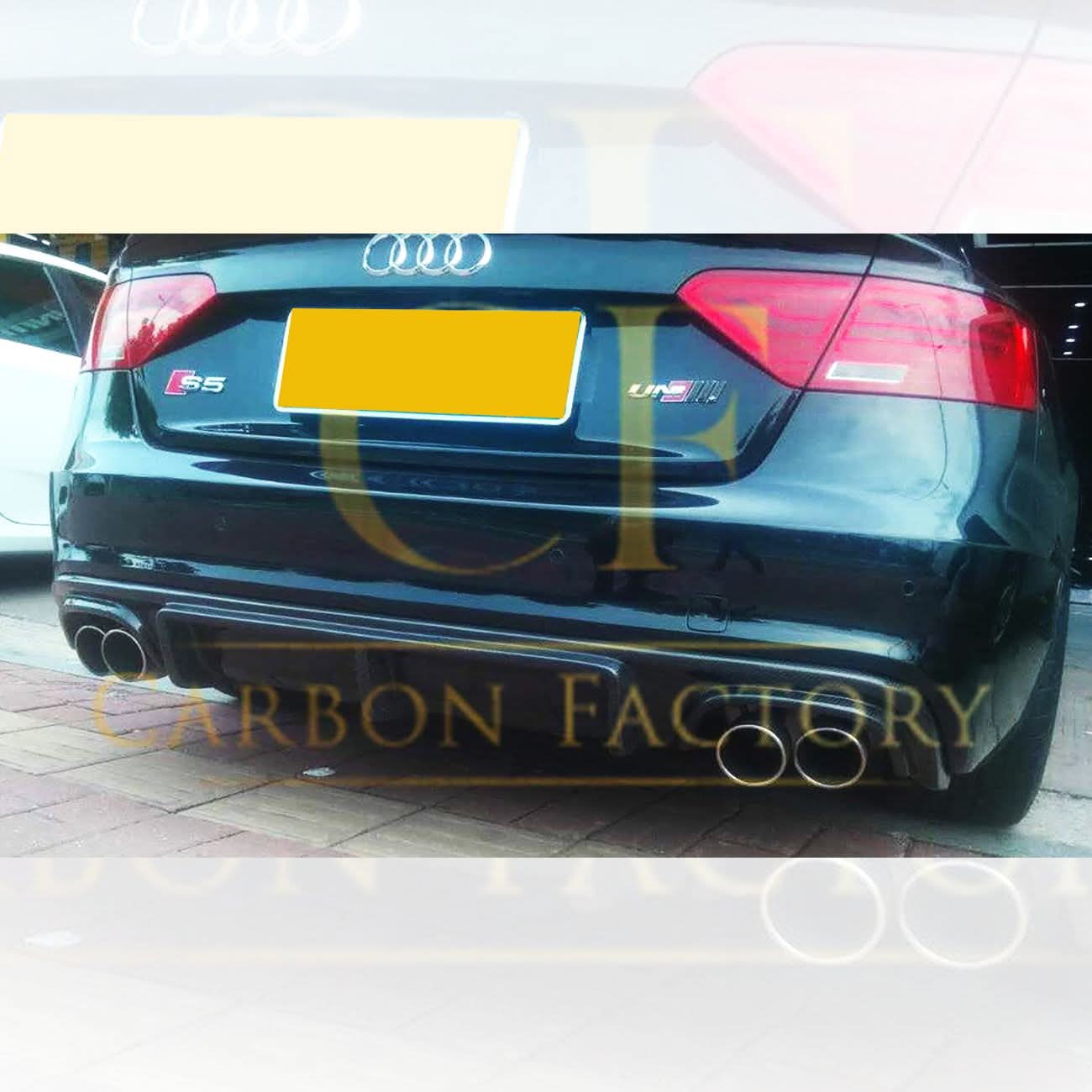 RS Style Carbon Fibre Rear Diffuser for Audi B8.5 S5 & A5 S Line 11-16 - Carbon Factory