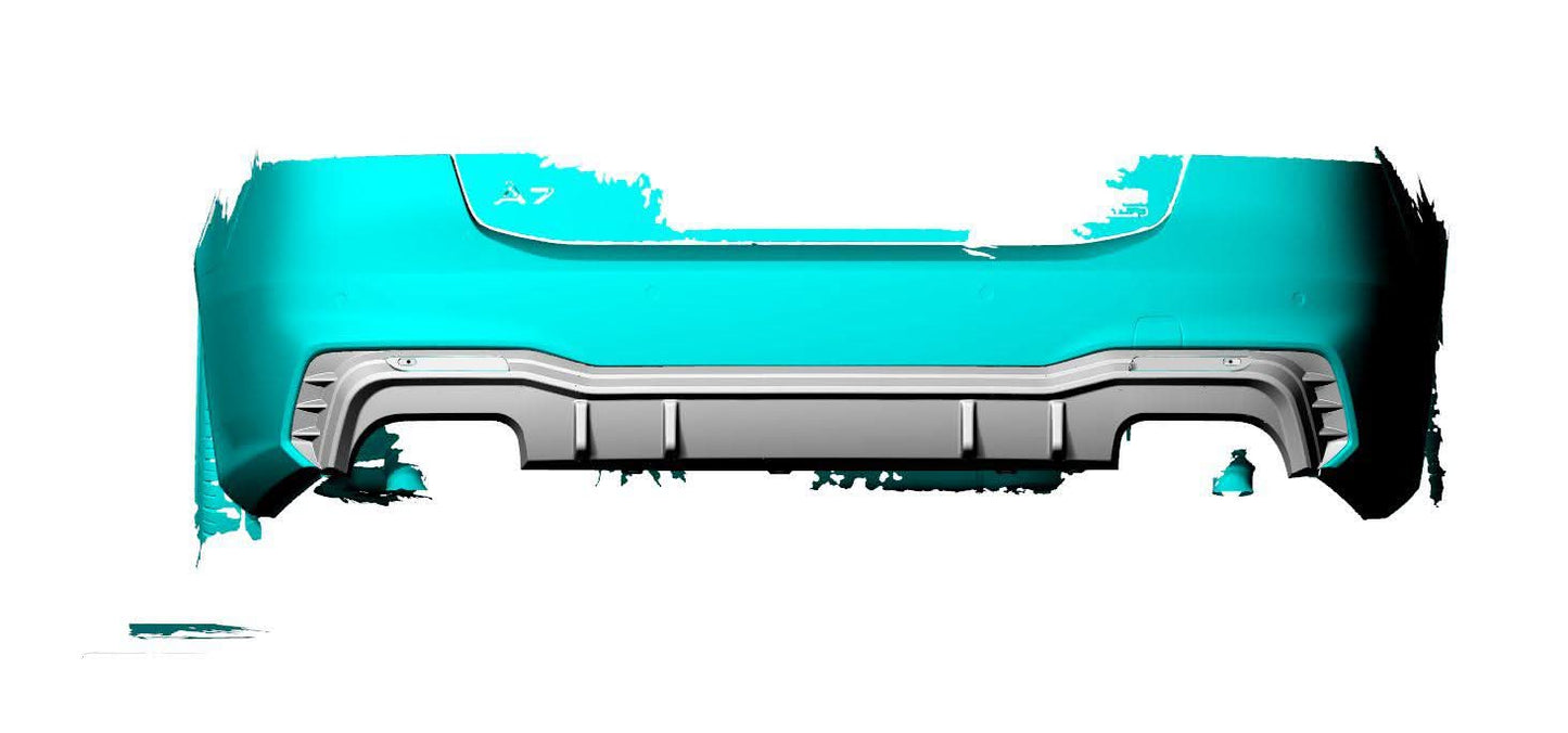 V Style Carbon Fibre Rear Diffuser for Audi 4K A7 S Line S7 19-22 - Carbon Factory