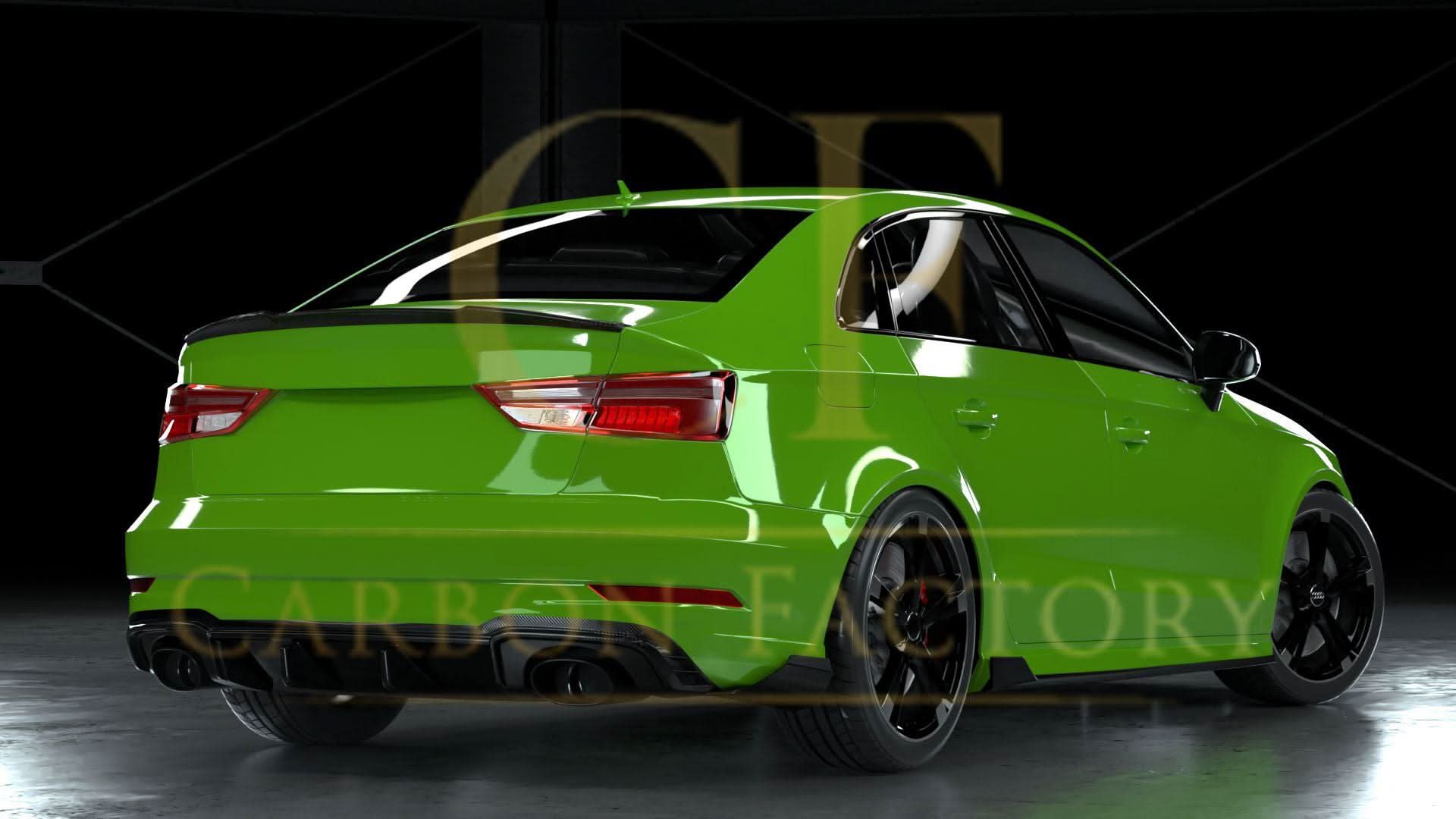 V Style Carbon Fibre Rear Diffuser for Audi 8V RS3 Saloon 17-20 - Carbon Factory