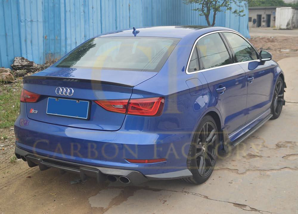 V Style Carbon Fibre Rear Diffuser for Audi A3 S Line S3 Saloon 13-15 - Carbon Factory