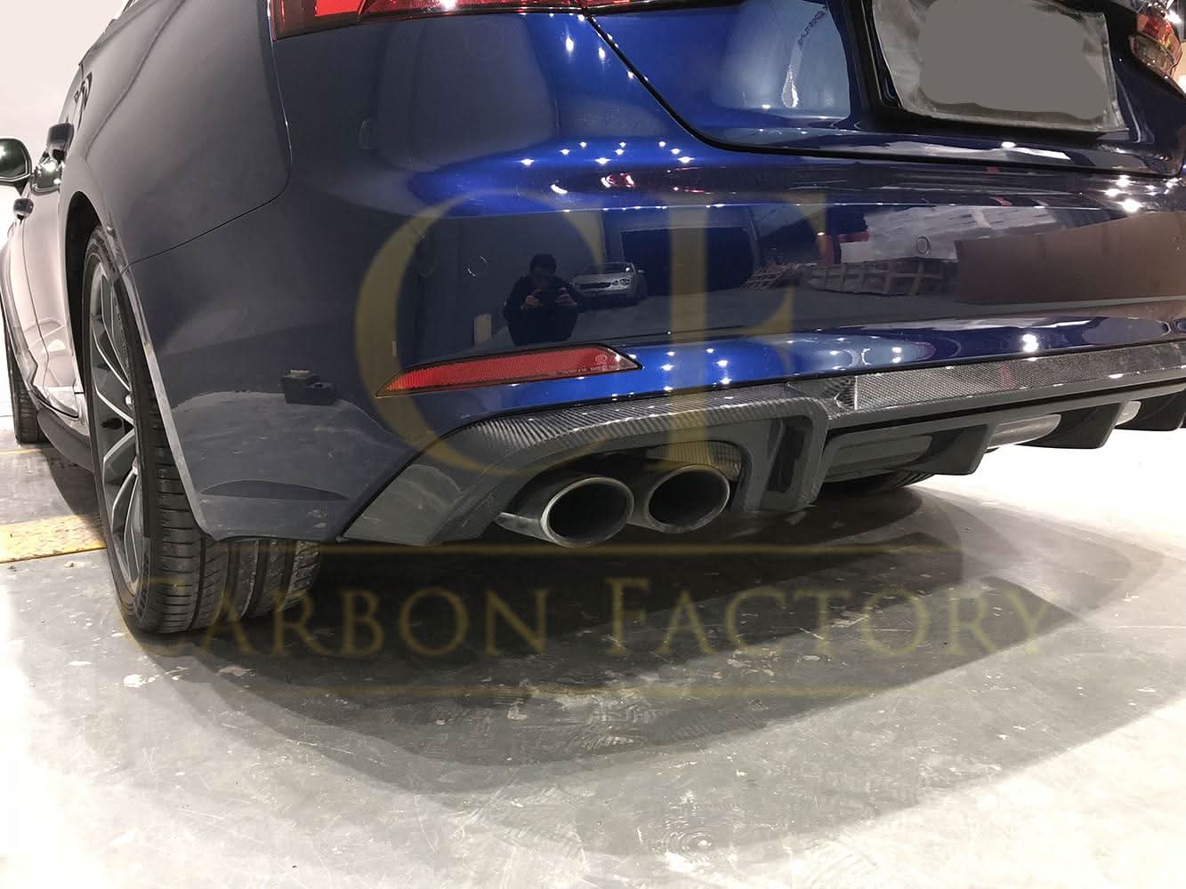 V Style Carbon Fibre Rear Diffuser for Audi B9 A5 S Line & S5 17-19 - Carbon Factory