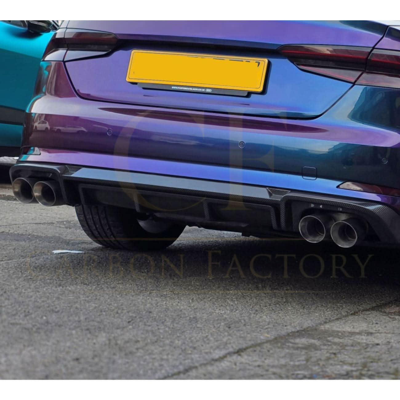 V Style Carbon Fibre Rear Diffuser for Audi B9 A5 S Line & S5 17-19 - Carbon Factory