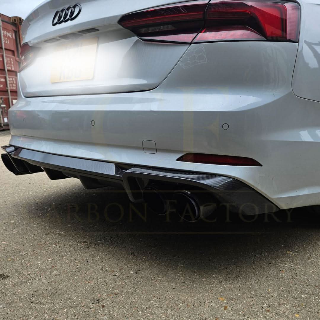 V Style Carbon Fibre Rear Diffuser for Audi B9 A5 S Line & S5 17-19 - Carbon Factory