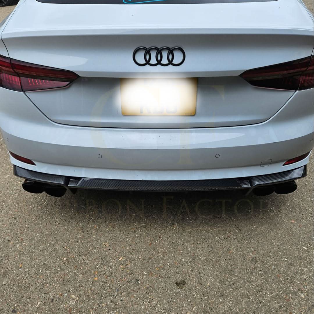 V Style Carbon Fibre Rear Diffuser for Audi B9 A5 S Line & S5 17-19 - Carbon Factory