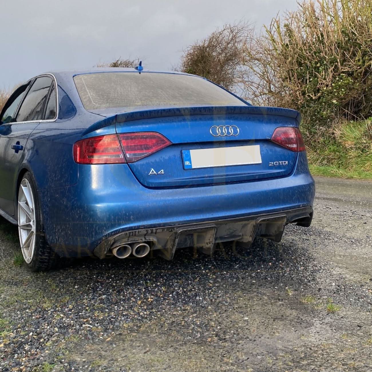 V Style Carbon Fibre Rear Diffuser for Audi S4 A4 S Line B8 08-12 - Carbon Factory