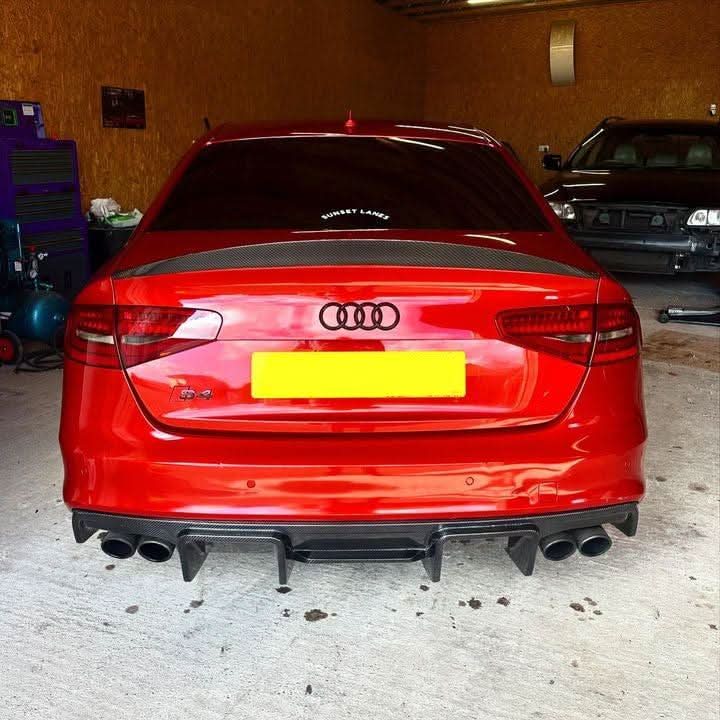 V Style Carbon Fibre Rear Diffuser for Audi S4 B8.5 A4 S Line 13-15 - Carbon Factory