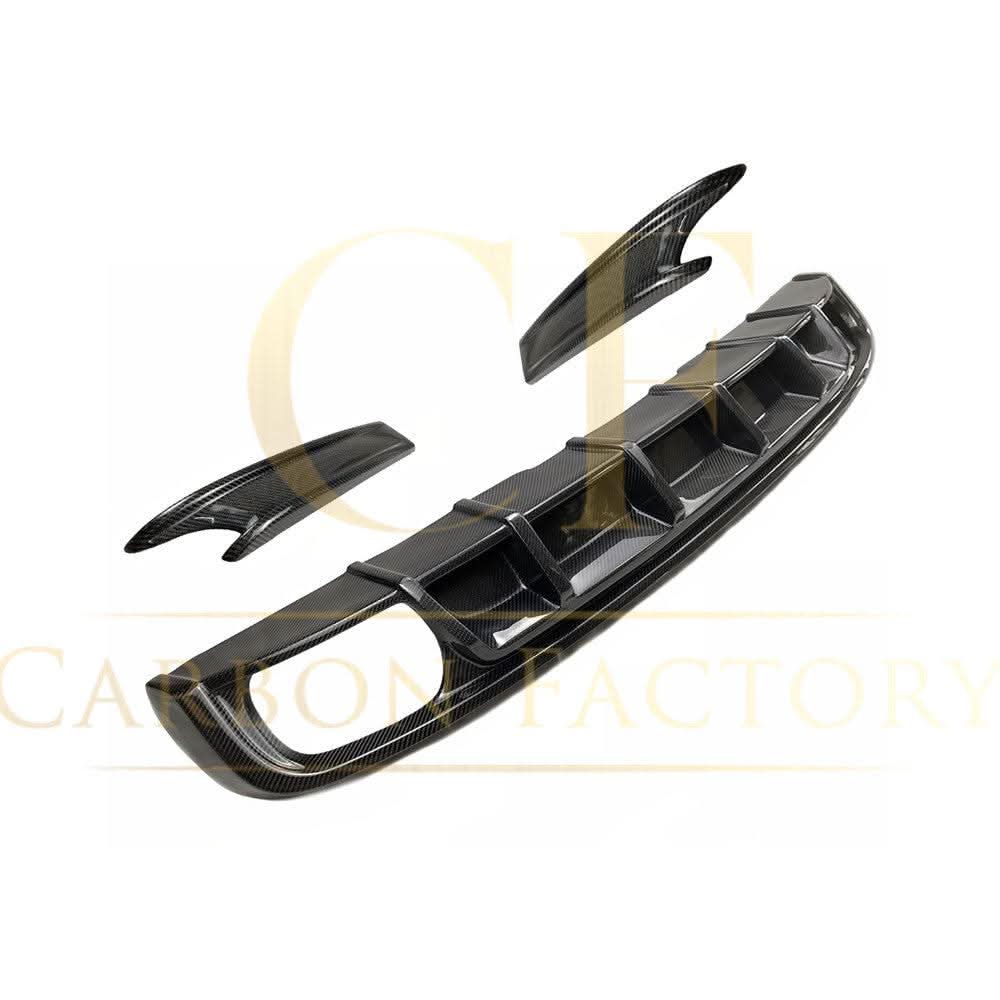 V Style Carbon Fibre Rear Diffuser for Audi S4 B9 A4 S Line 16-18 - Carbon Factory