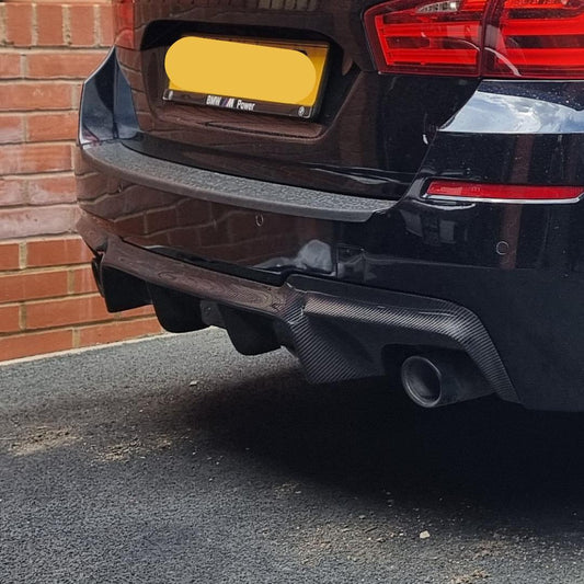 V Style Carbon Fibre Rear Diffuser for BMW F10 5 Series 10-17 - Carbon Factory