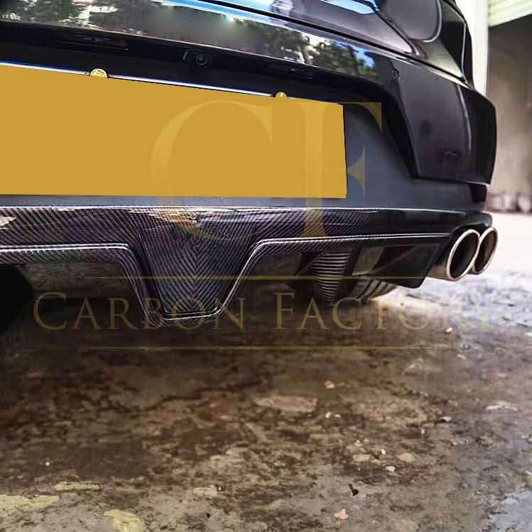 V Style Carbon Fibre Rear Diffuser for Porsche Macan 14-20 - Carbon Factory