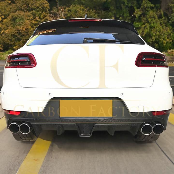V Style Carbon Fibre Rear Diffuser for Porsche Macan 14-20 - Carbon Factory
