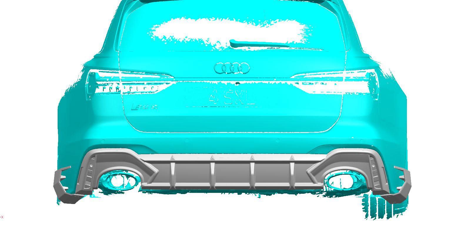 V Style Pre-Preg Carbon Fibre Diffuser for Audi C8 RS6 19-21 - Carbon Factory