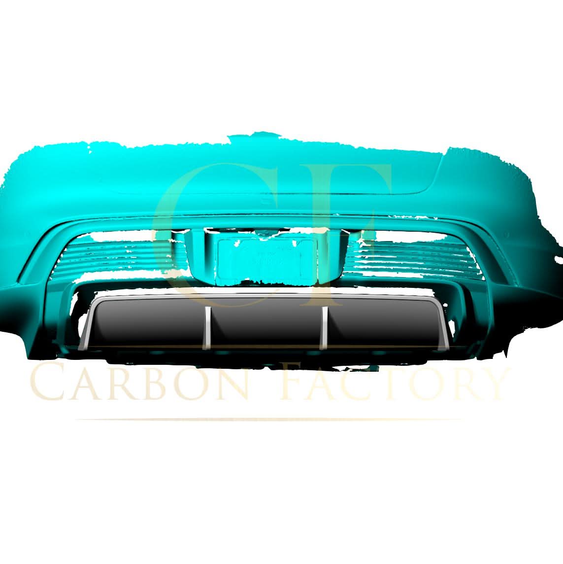 V Style Pre-Preg Carbon Fibre Rear Diffuser for Porsche Taycan Turbo 19-21 - Carbon Factory