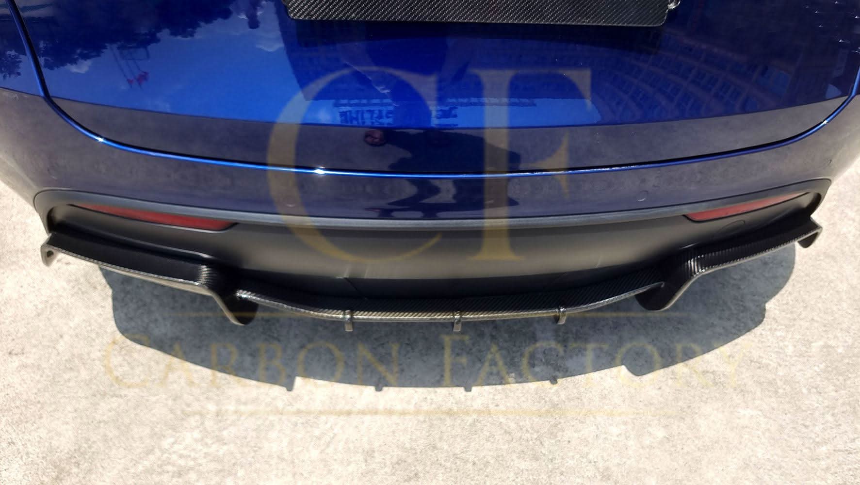 V Style Pre-Preg Carbon Fibre Rear Diffuser for Tesla Model Y 19-23 - Carbon Factory