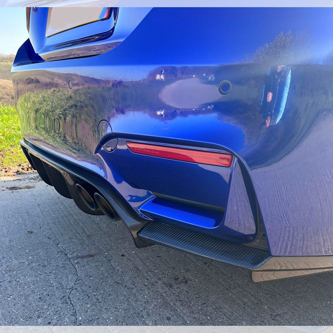 V Style Carbon Fibre Rear Diffuser for BMW F80 M3 F82 F83 M4 14-20 - Carbon Factory