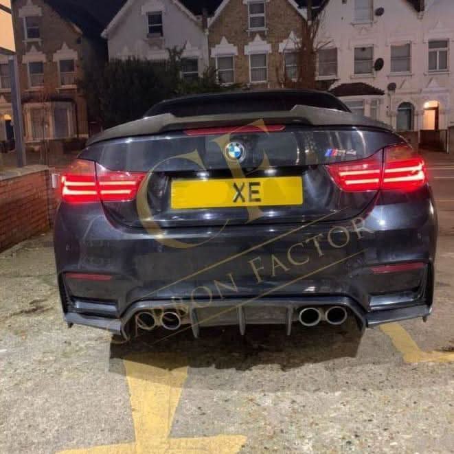 V Style Carbon Fibre Rear Diffuser for BMW F80 M3 F82 F83 M4 14-20 - Carbon Factory