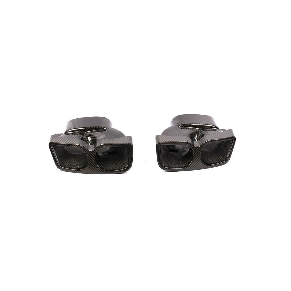 Pre-Preg Carbon Fibre Exhaust Tips for Mercedes W205 C63 C63s 15-18 - Carbon Factory