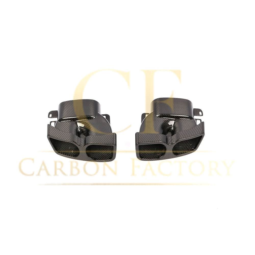 Pre-Preg Carbon Fibre Exhaust Tips for Mercedes W205 C63 C63s 15-18 - Carbon Factory