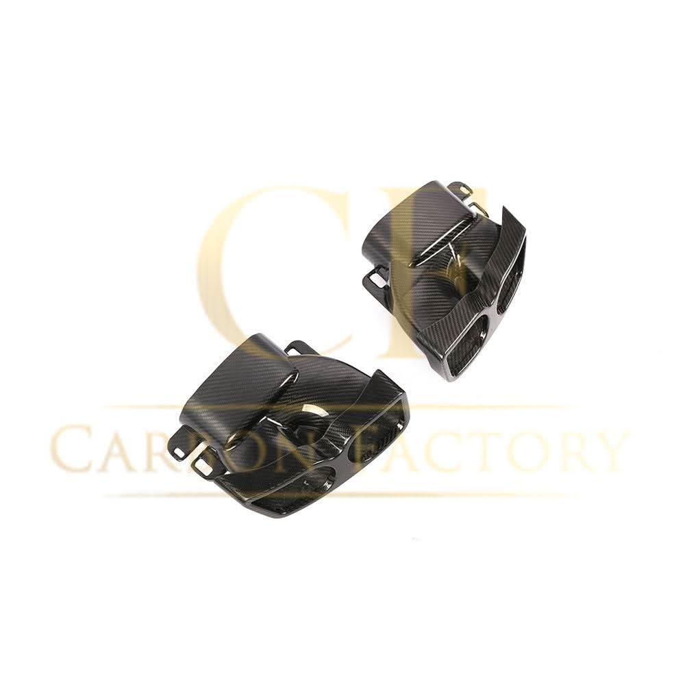 Pre-Preg Carbon Fibre Exhaust Tips for Mercedes W205 C63 C63s 15-18 - Carbon Factory