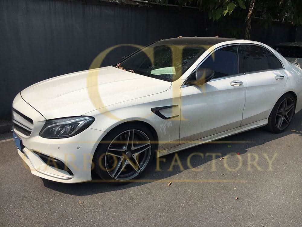 Carbon Fibre Side Fender Trims for Mercedes W205 C Class C63 15-18 - Carbon Factory