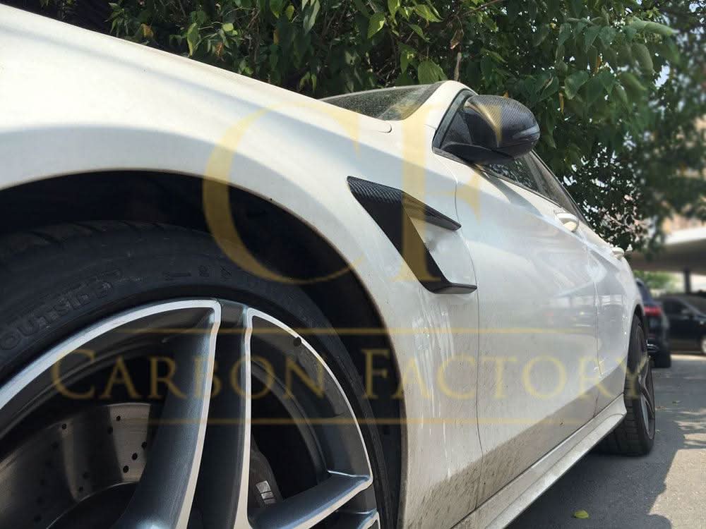 Carbon Fibre Side Fender Trims for Mercedes W205 C Class C63 15-18 - Carbon Factory
