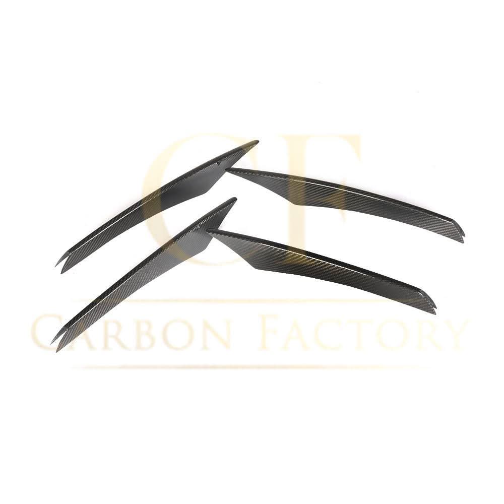 Set of four AMG-style dry carbon fiber canards for Mercedes-Benz C257 CLS exterior trims, enhancing sporty look.