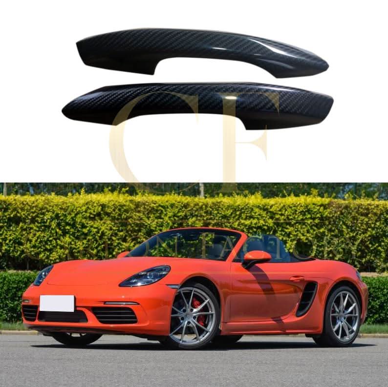 Carbon Fibre Door Handle Covers for Porsche Boxster & Cayman 718 16-21 - Carbon Factory