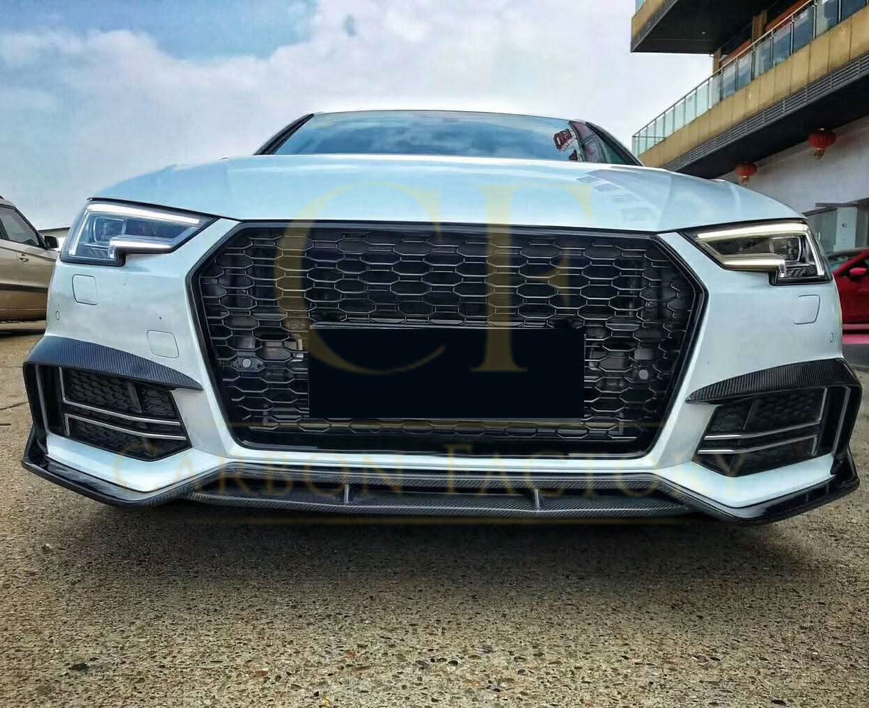 Carbon Fibre Fog Light Covers for Audi A4 B9 S Line 16-19 - Carbon Factory