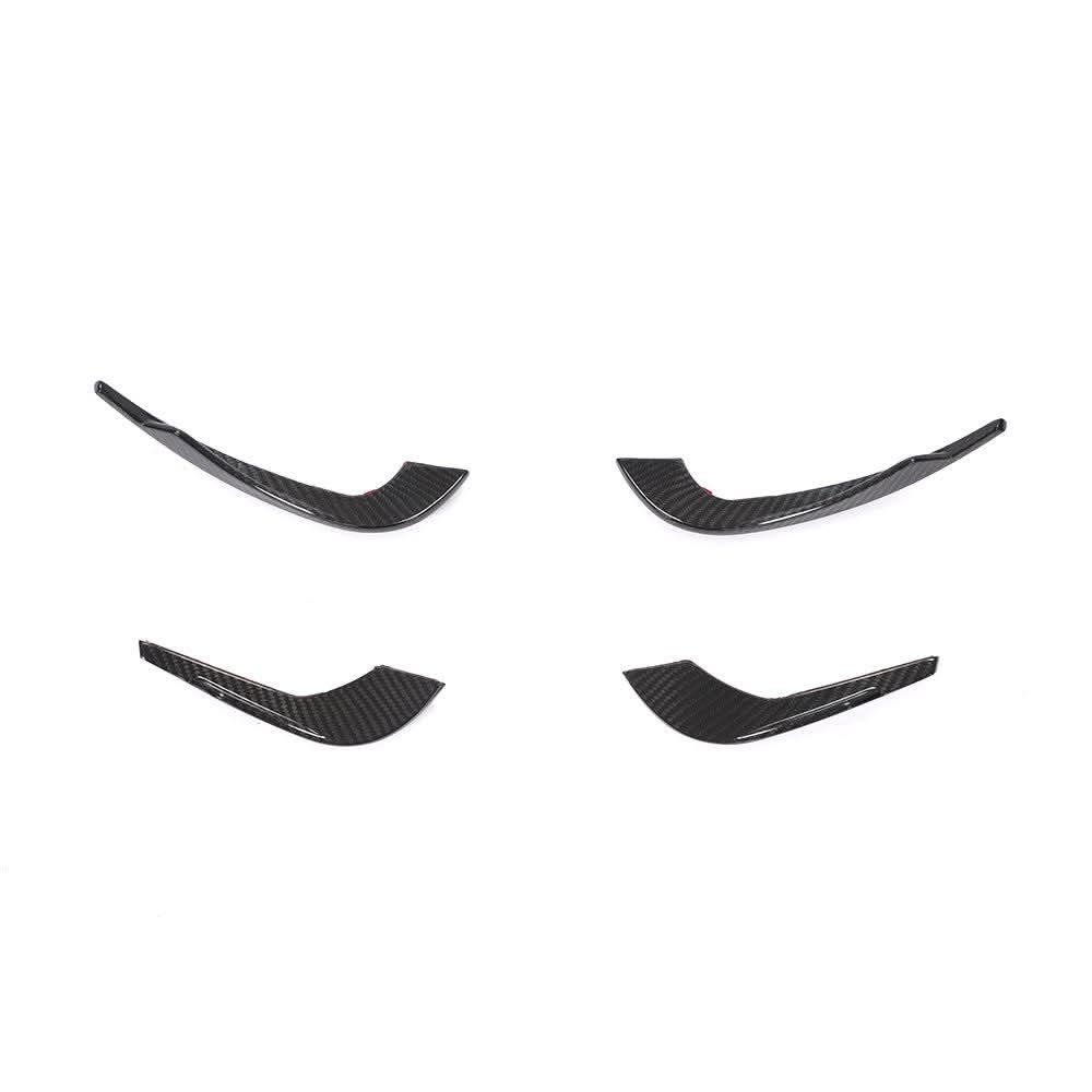 Carbon Fibre Front Bumper Canards for Audi A4 B9 S Line & S4 19-22 - Carbon Factory