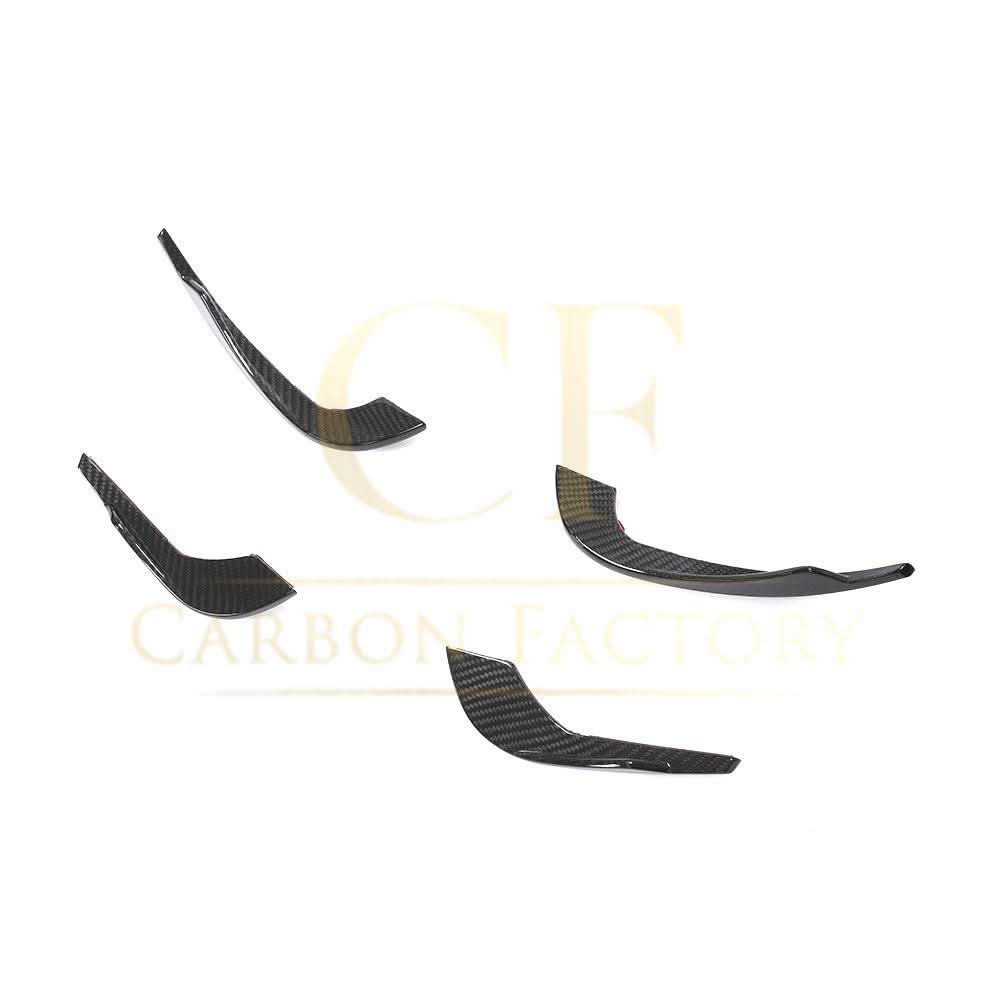 Carbon Fibre Front Bumper Canards for Audi A4 B9 S Line & S4 19-22 - Carbon Factory