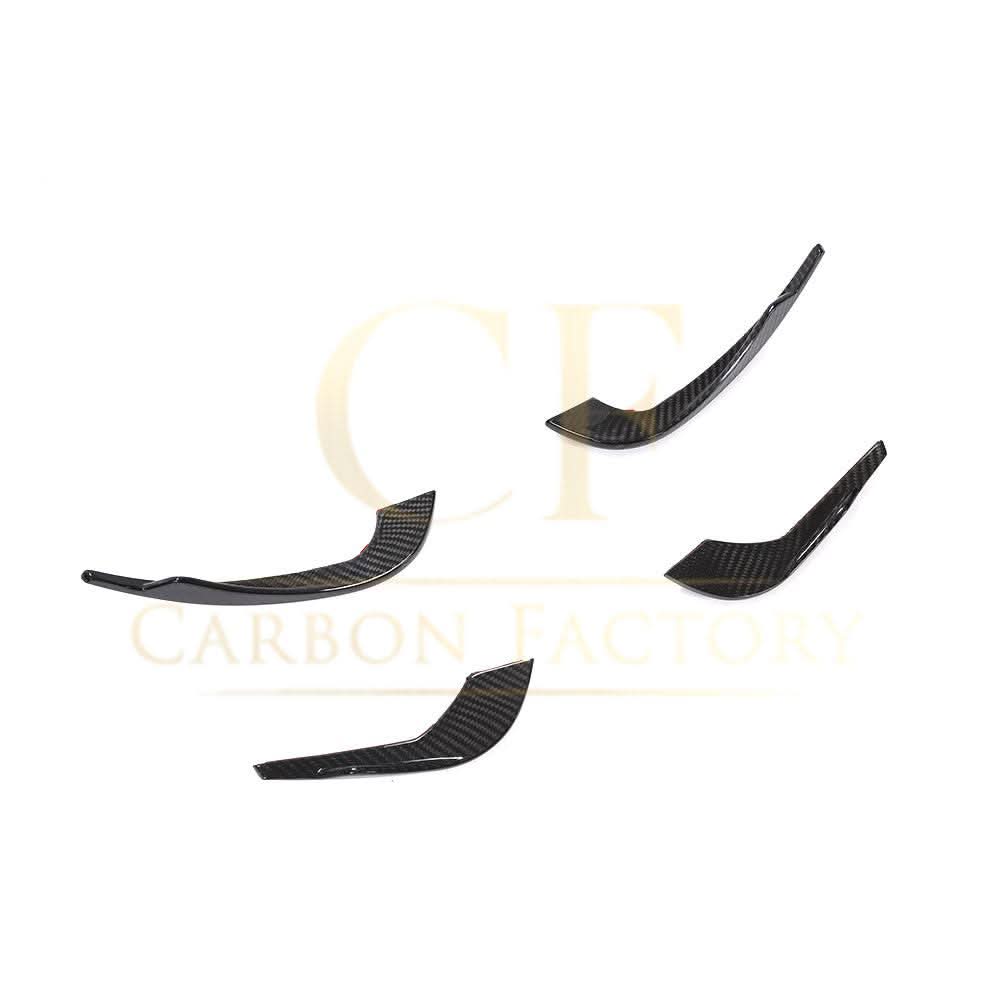 Carbon Fibre Front Bumper Canards for Audi A4 B9 S Line & S4 19-22 - Carbon Factory