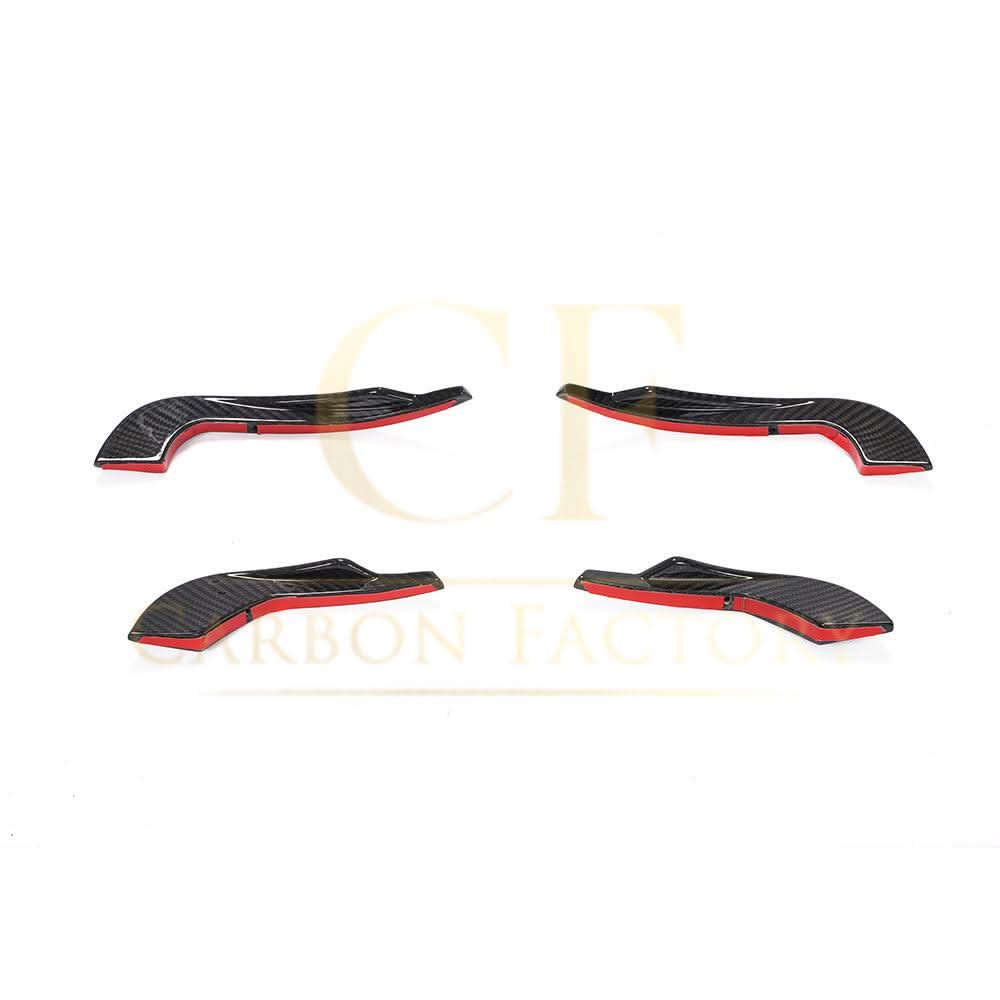 Carbon Fibre Front Bumper Canards for Audi A4 B9 S Line & S4 19-22 - Carbon Factory