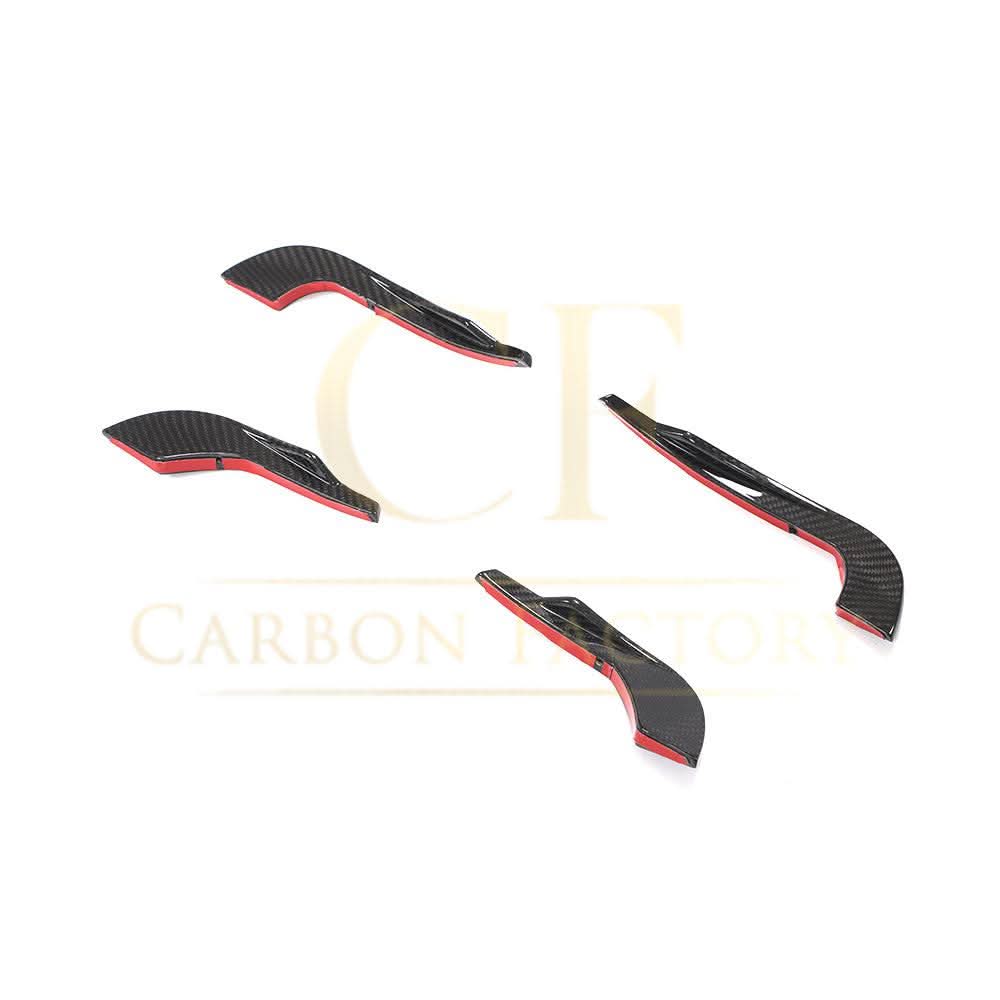 Carbon Fibre Front Bumper Canards for Audi A4 B9 S Line & S4 19-22 - Carbon Factory